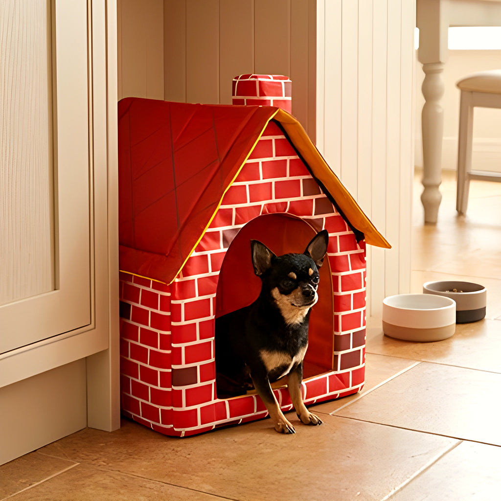 Maison design brique pour mini chien