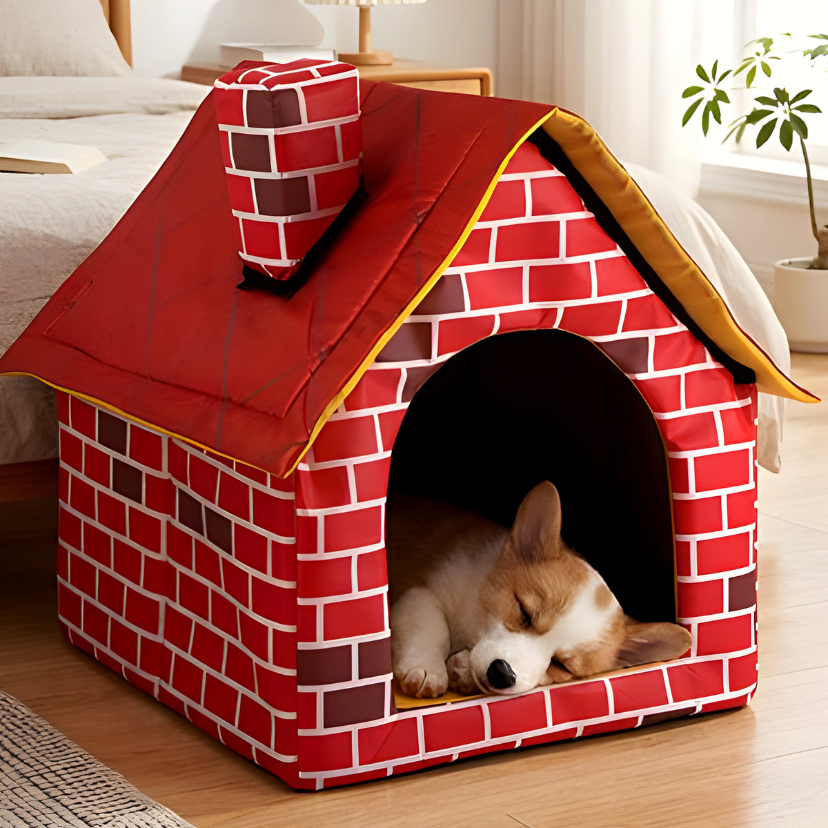 Maison design brique pour mini chien