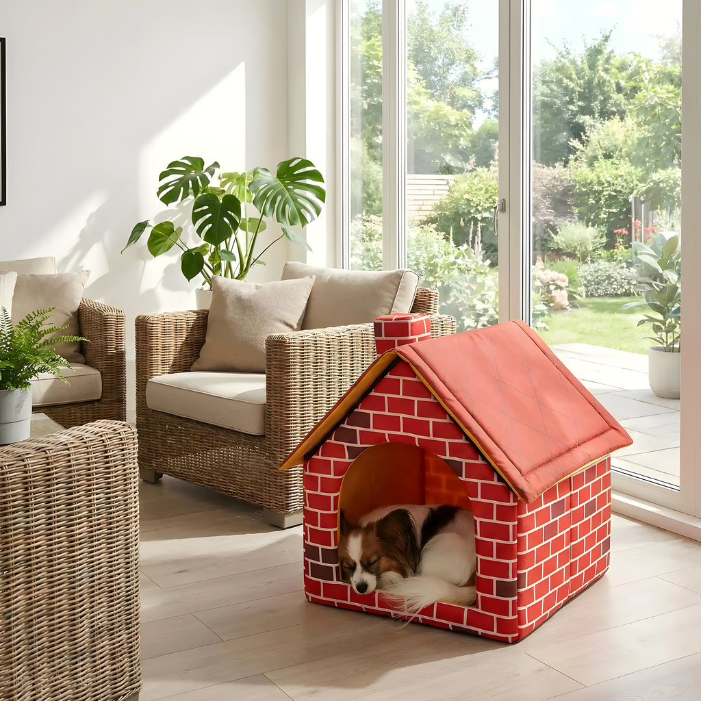 Maison design brique pour mini chien