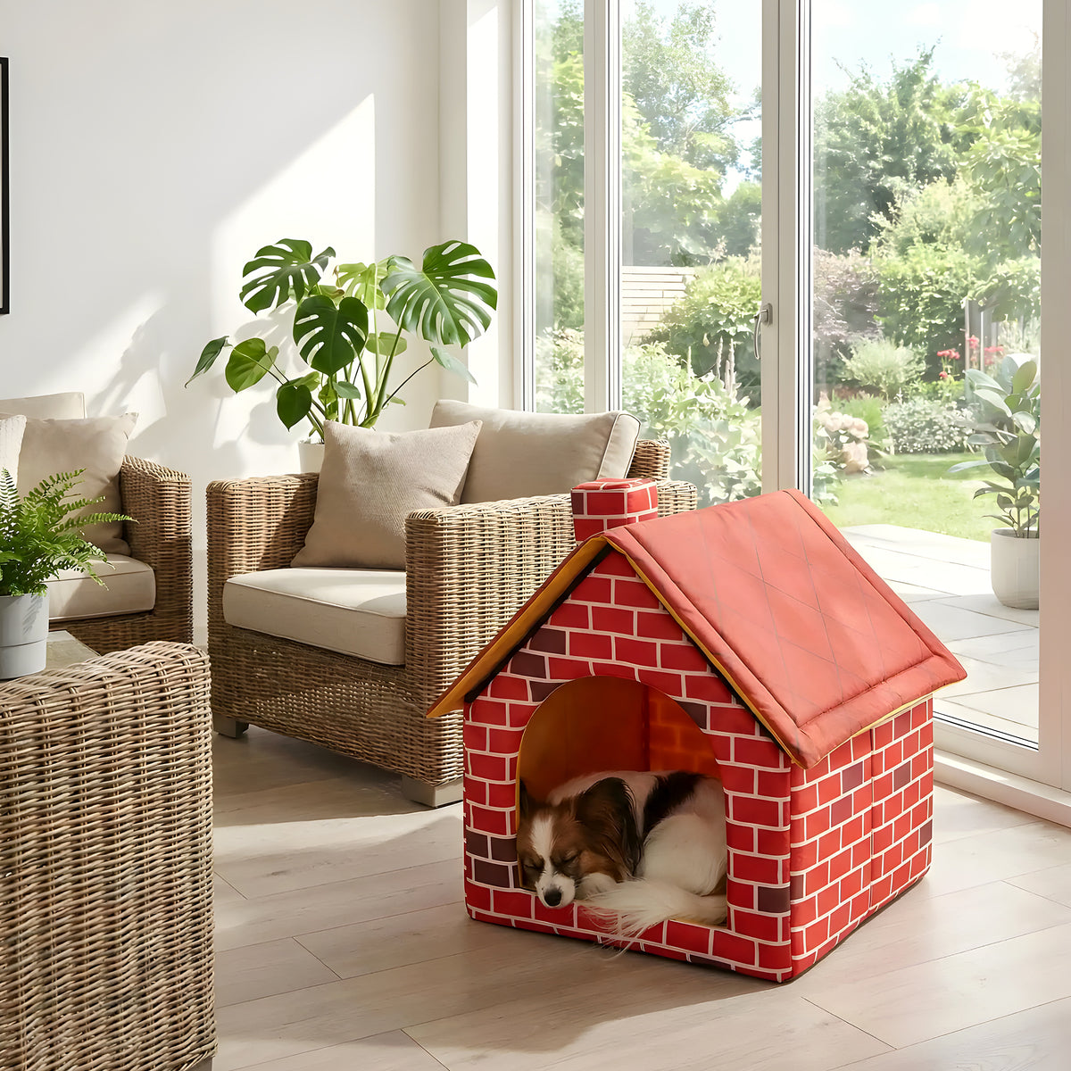 Maison design brique pour mini chien