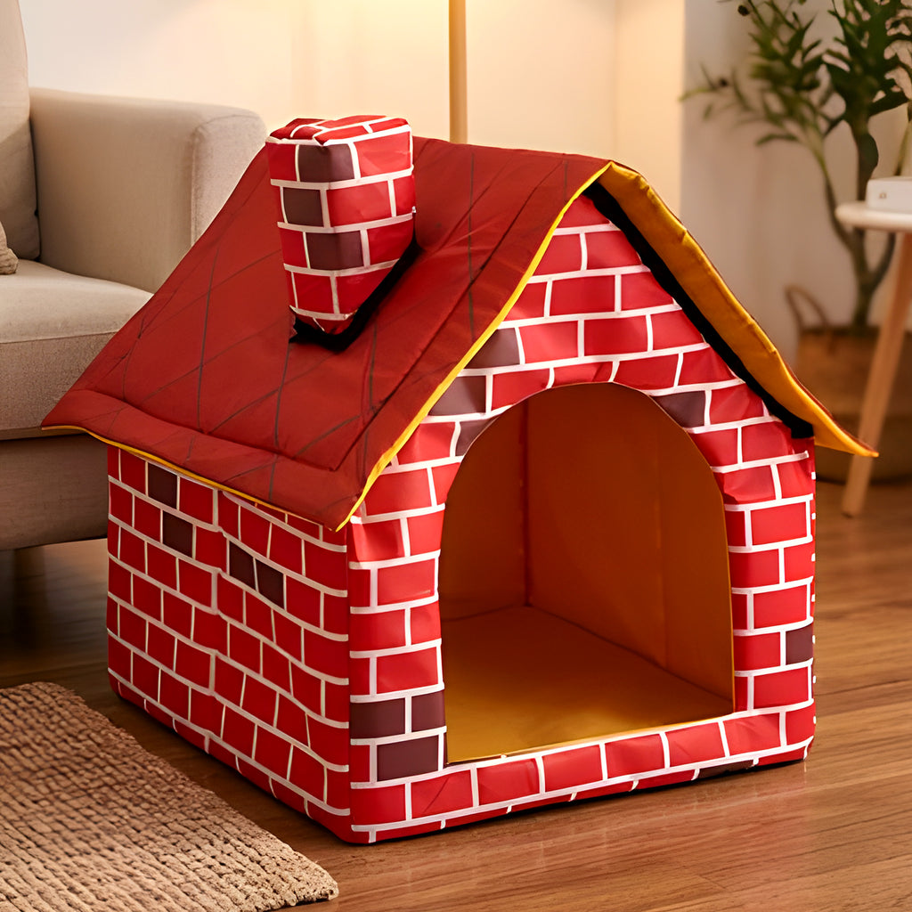 Maison design brique pour mini chien