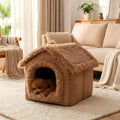 Maison en peluche démontable pour mini chien