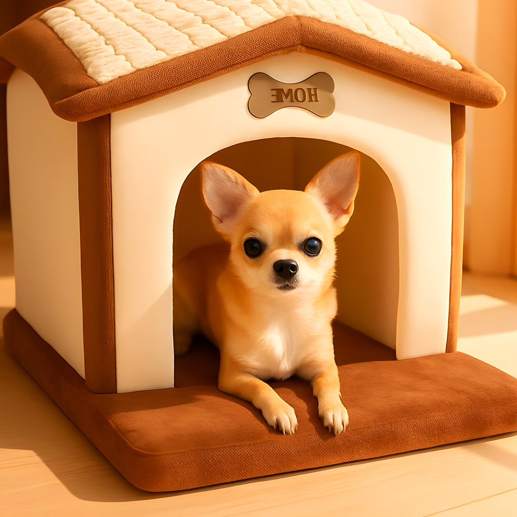 Maison pliable spacieuse pour petit chien jusqu'à 5 kg