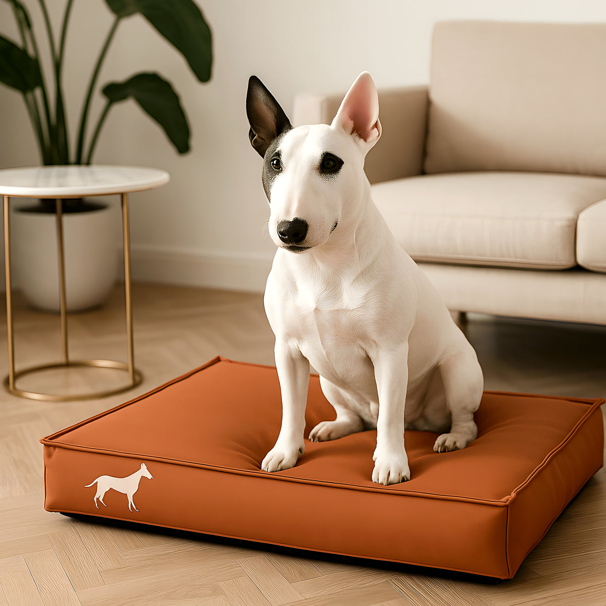 Matelas imperméable en simili cuir pour chien