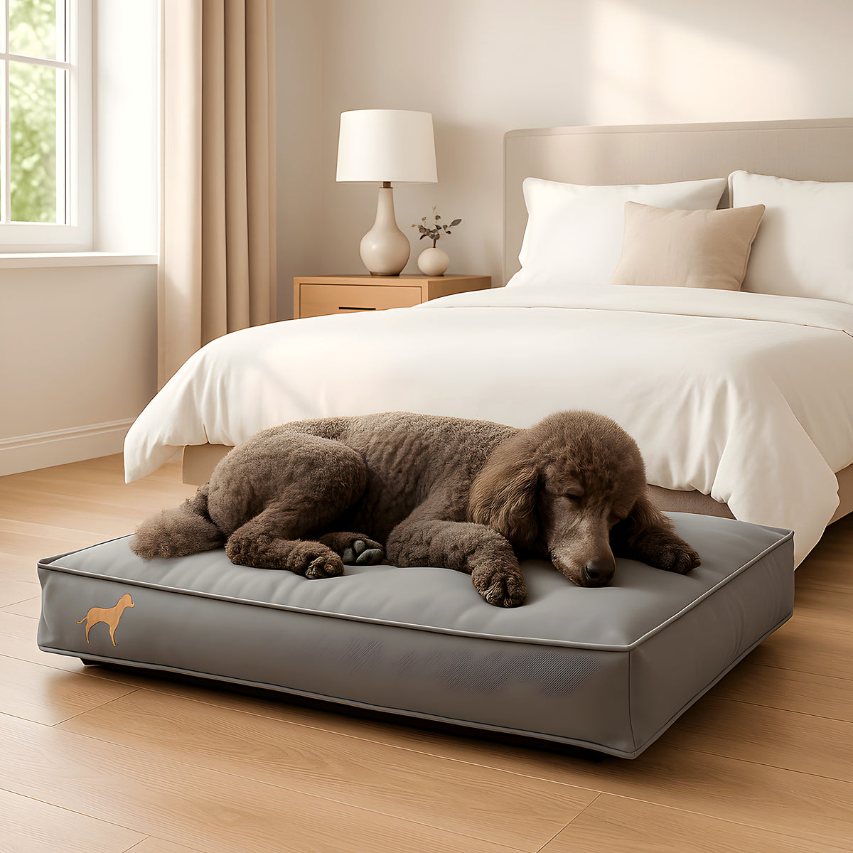 Matelas imperméable en simili cuir pour chien