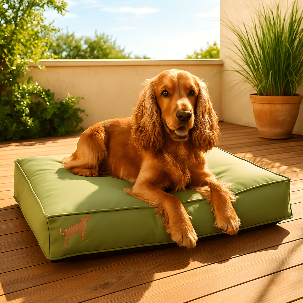 Matelas imperméable en simili cuir pour chien