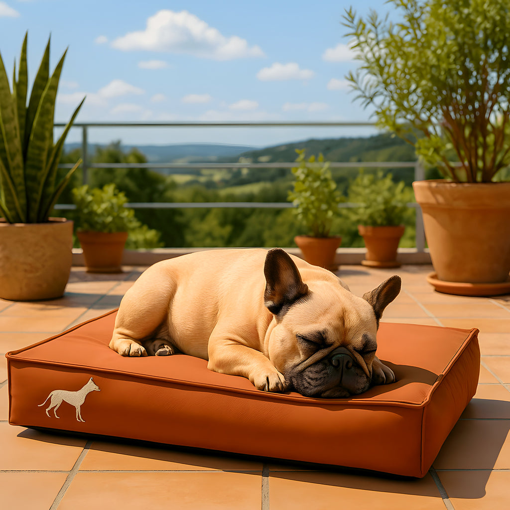 Matelas imperméable en simili cuir pour chien