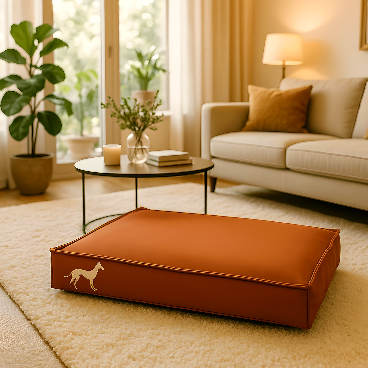 Matelas imperméable en simili cuir pour chien