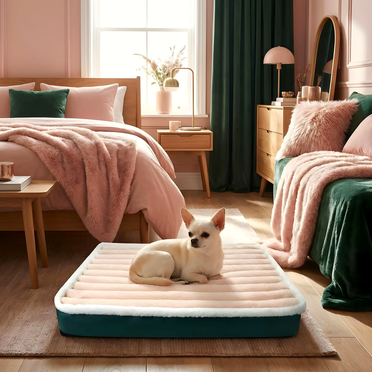 Matelas orthopédique en mousse d'œuf pour petit chien