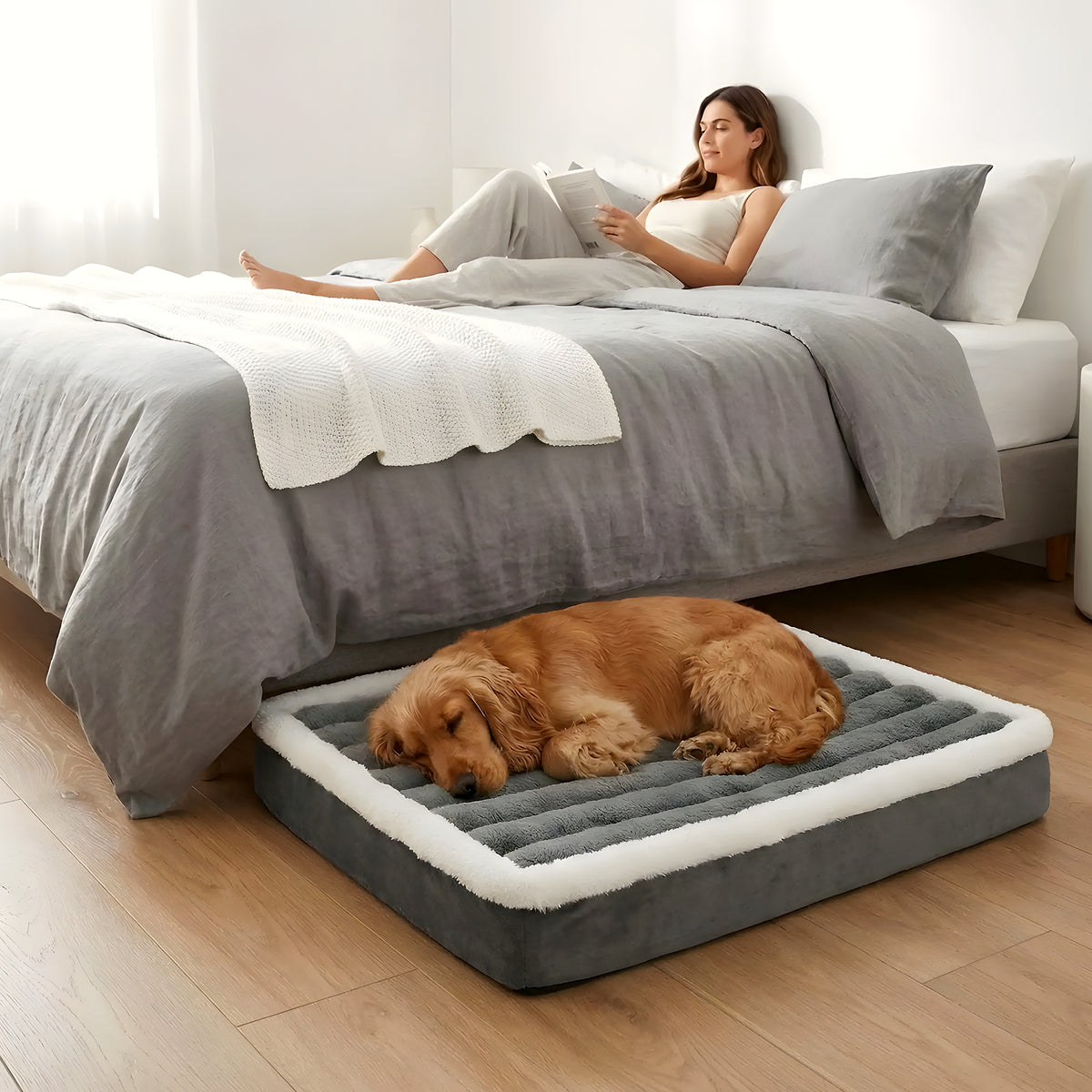 Matelas orthopédique en mousse d'œuf pour petit chien