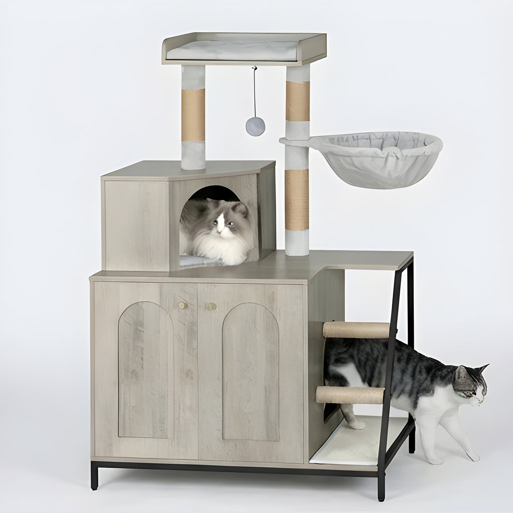 Meuble arbre à chat 4-en-1