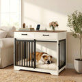 Meuble cage avec prises USB et tiroirs pour chien