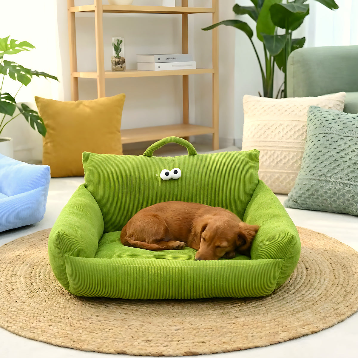 Mini canapé-lit en lin pour petit chien, 3 coloris