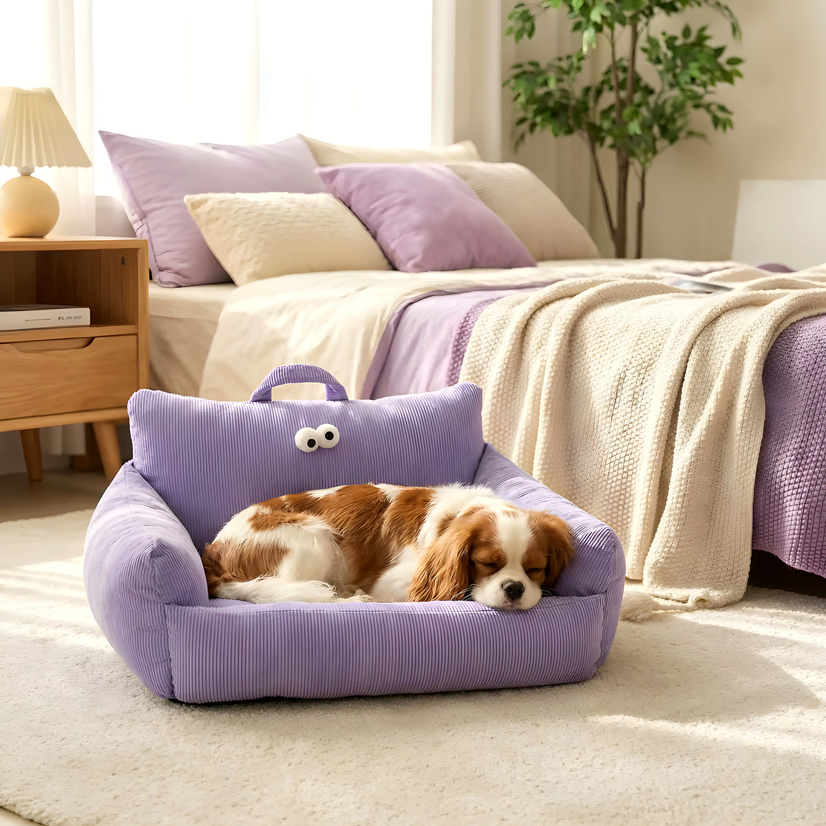 Mini canapé-lit en lin pour petit chien, 3 coloris