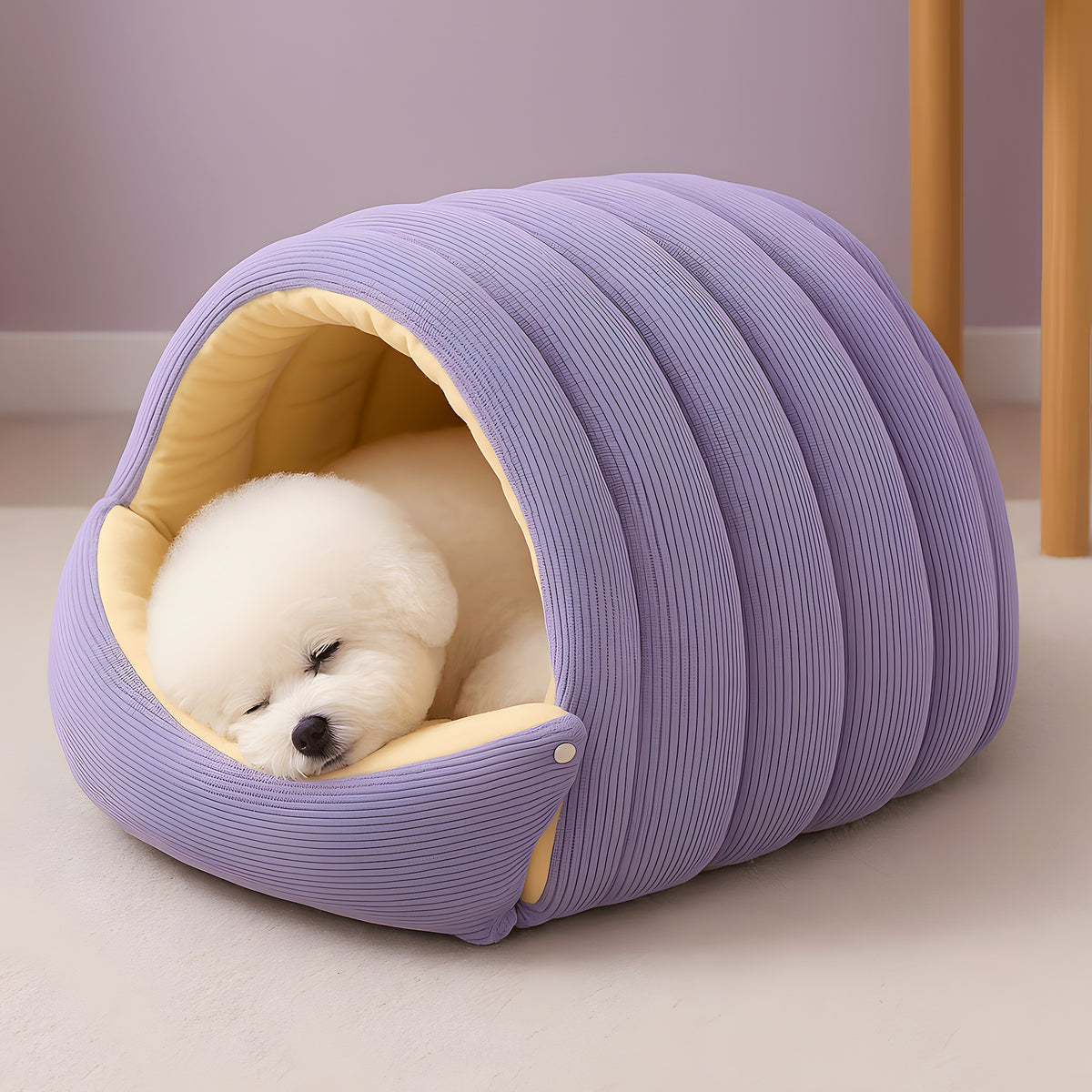 Mini niche en coton isolante pour petit chien