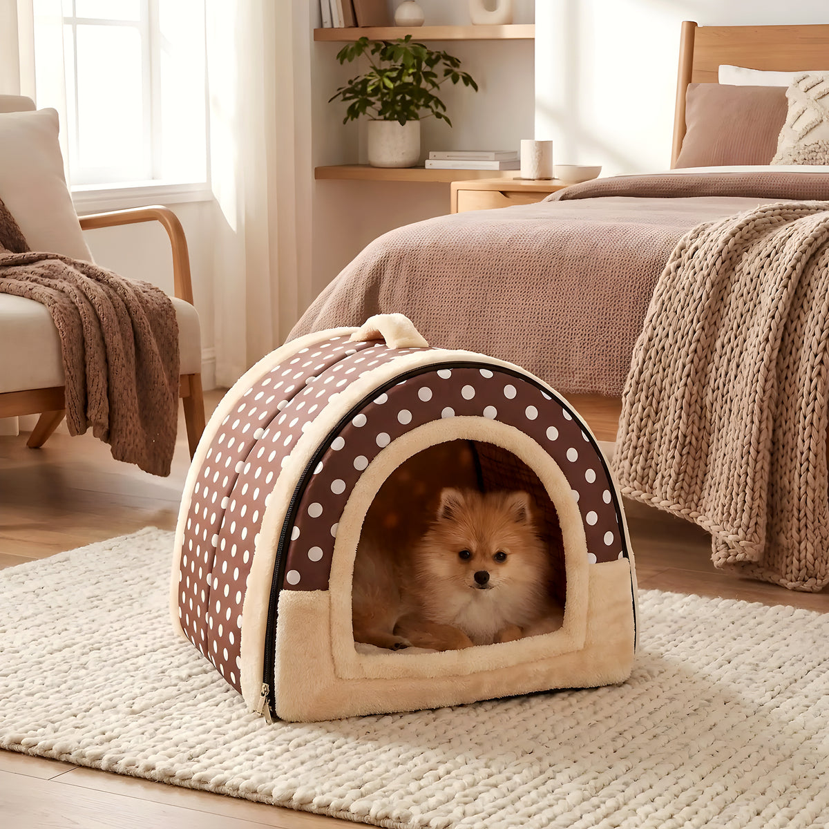 Niche anti-stress pour chiot, 2 modèles 2 tailles