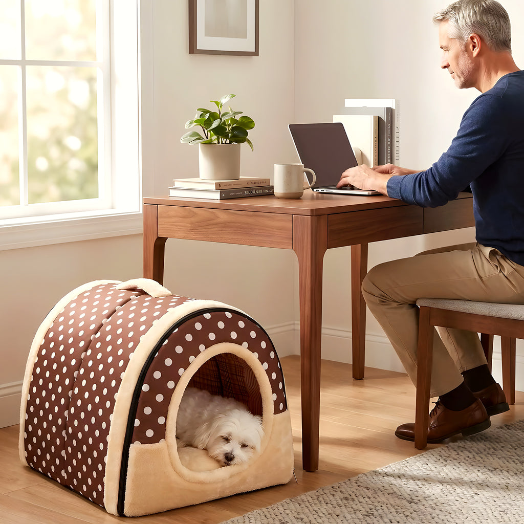 Niche anti-stress pour chiot, 2 modèles 2 tailles
