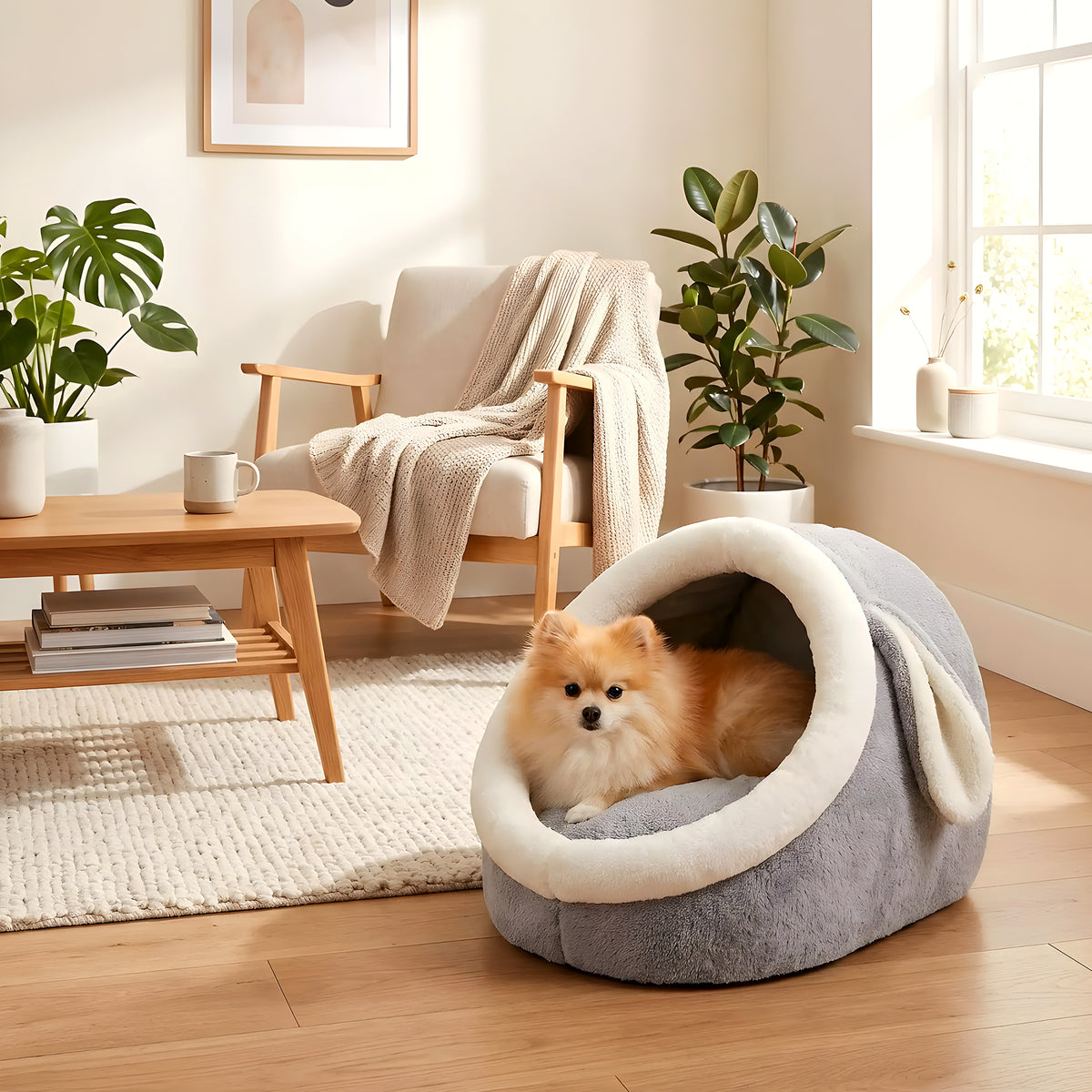 Niche anti-stress pour petit chien, forme arche