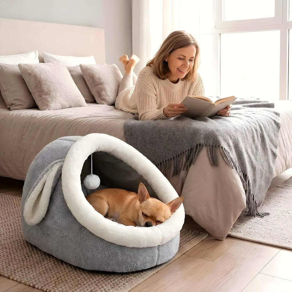 Niche anti-stress pour petit chien, forme arche