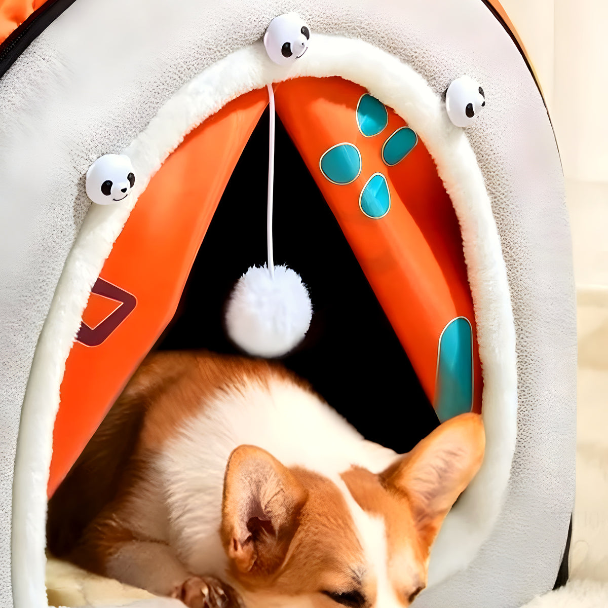 Niche d'intérieur pliable 2 en 1 pour chien, S à XL