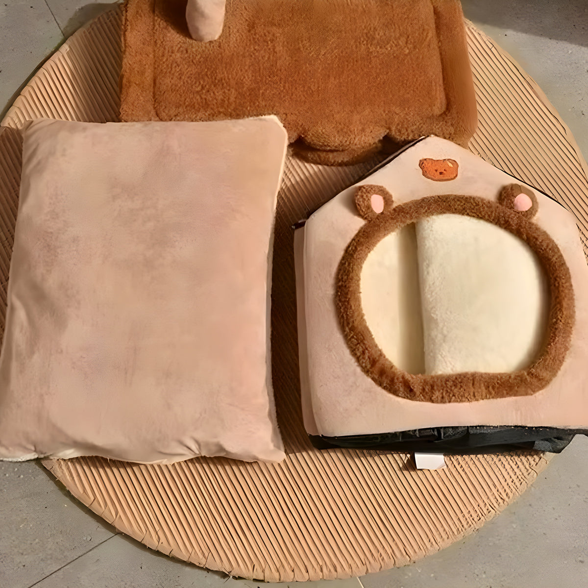 Niche d'intérieur pliable en polaire pour chiot jusqu'à 4 kg