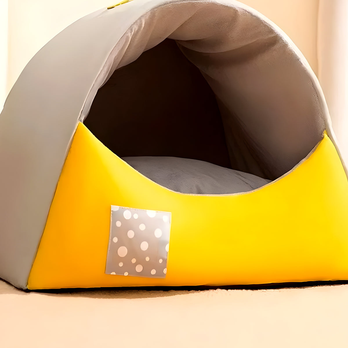 Niche en velours cristal imperméable pour petit chien