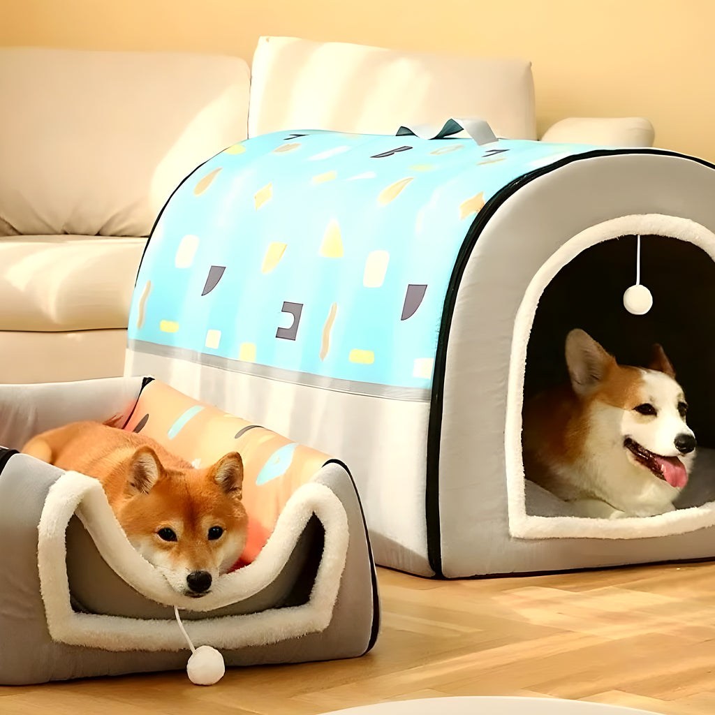 Niche grotte d'intérieur pliable pour chien, S à XL