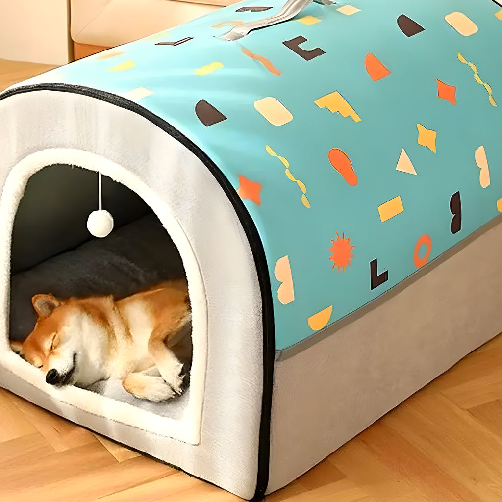 Niche grotte d'intérieur pliable pour chien, S à XL