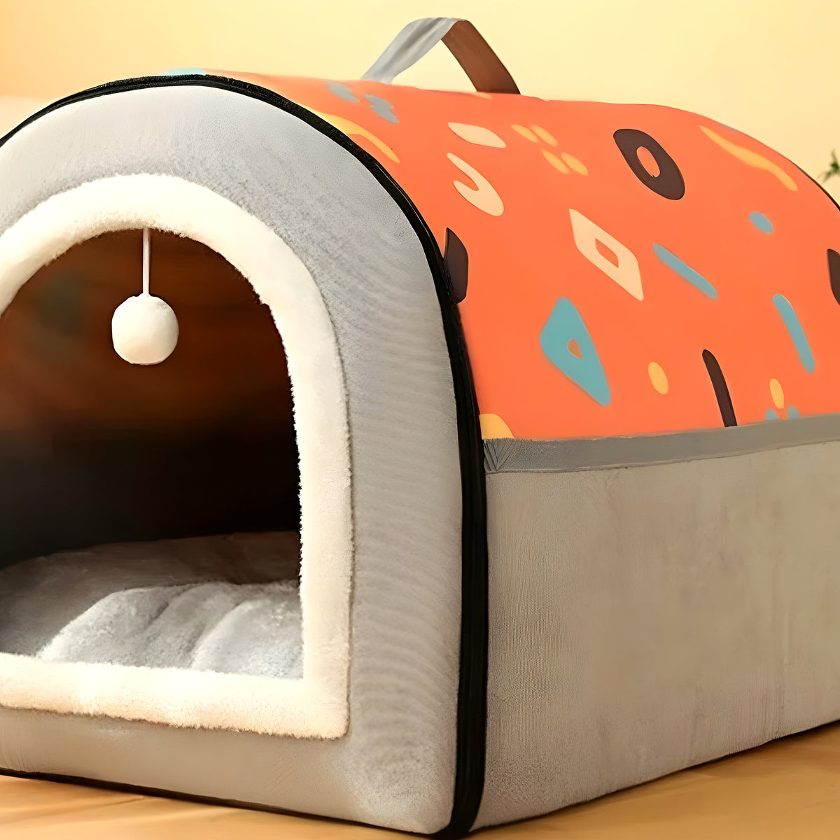 Niche grotte d'intérieur pliable pour chien, S à XL