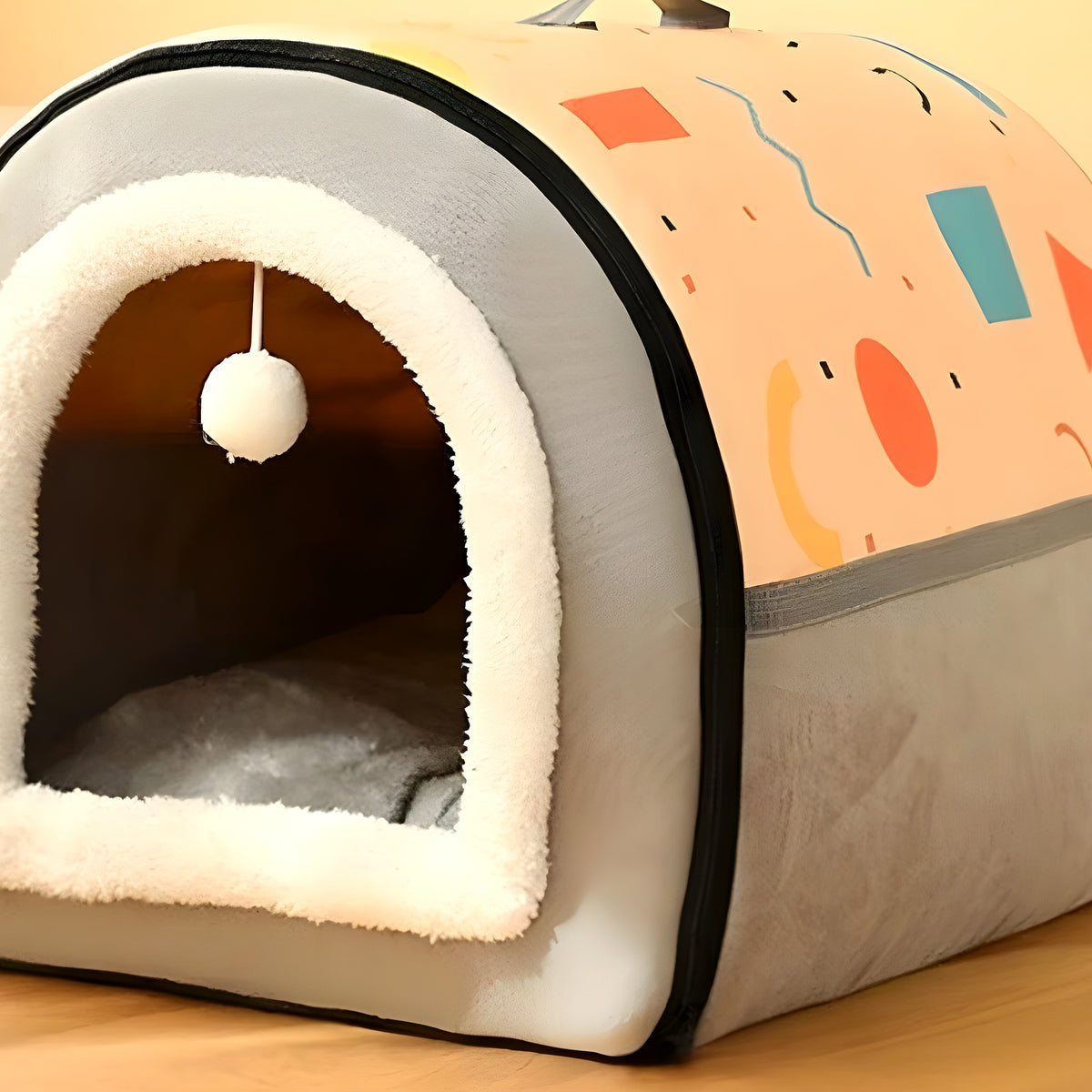 Niche grotte d'intérieur pliable pour chien, S à XL
