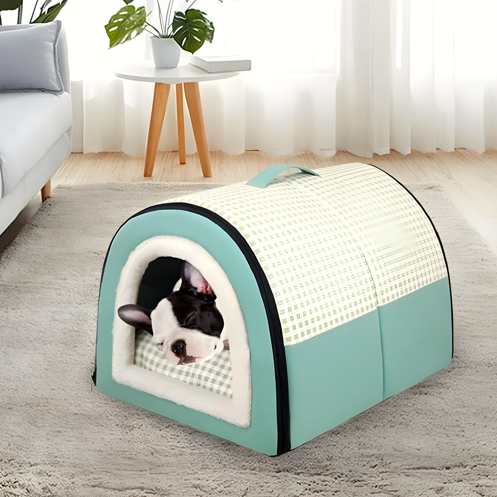 Niche igloo d'intérieur démontable pour chien jusqu'à 9 kg