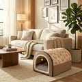 Niche igloo en velours arctique pour chiot