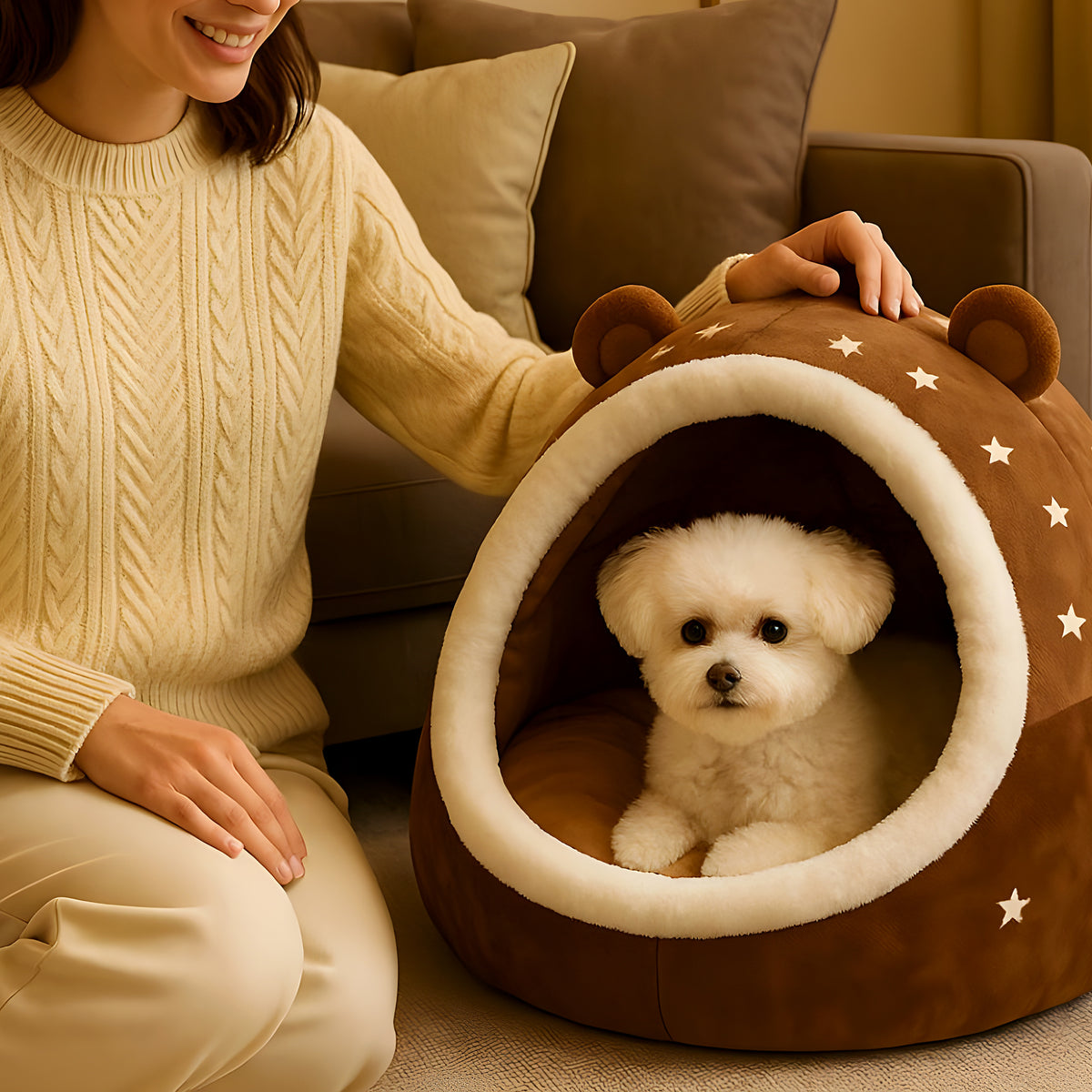 Niche panier ourson pliable pour chiot