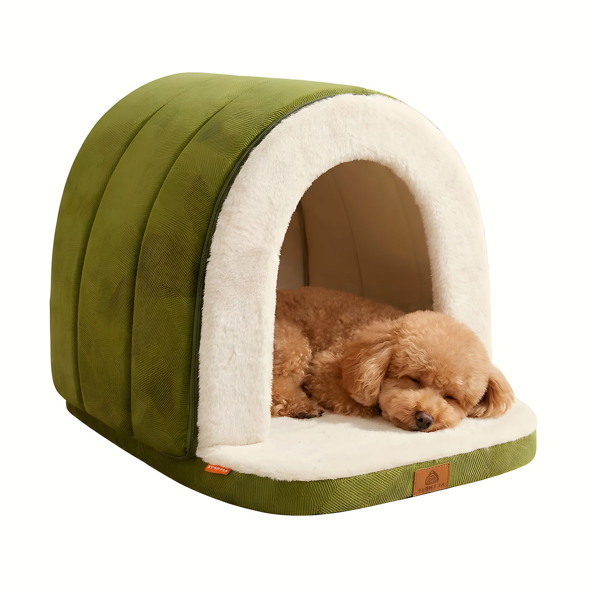 Niche pliable ouverte ou fermée pour petit chien