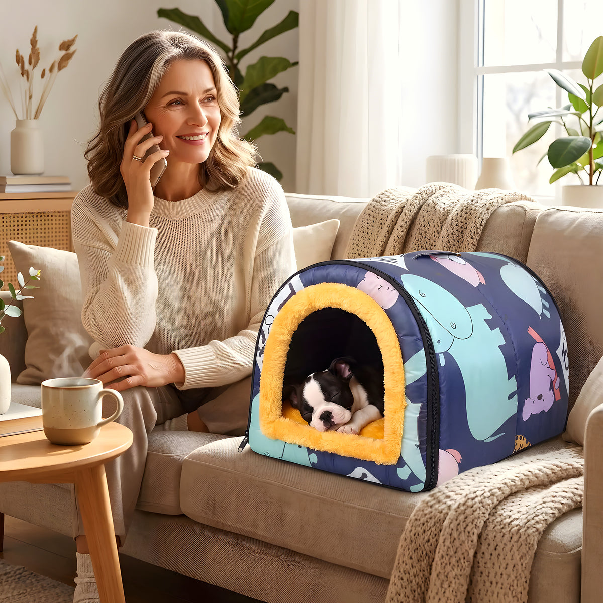 Niche pliable pour chiot Ours polaire ou Savane