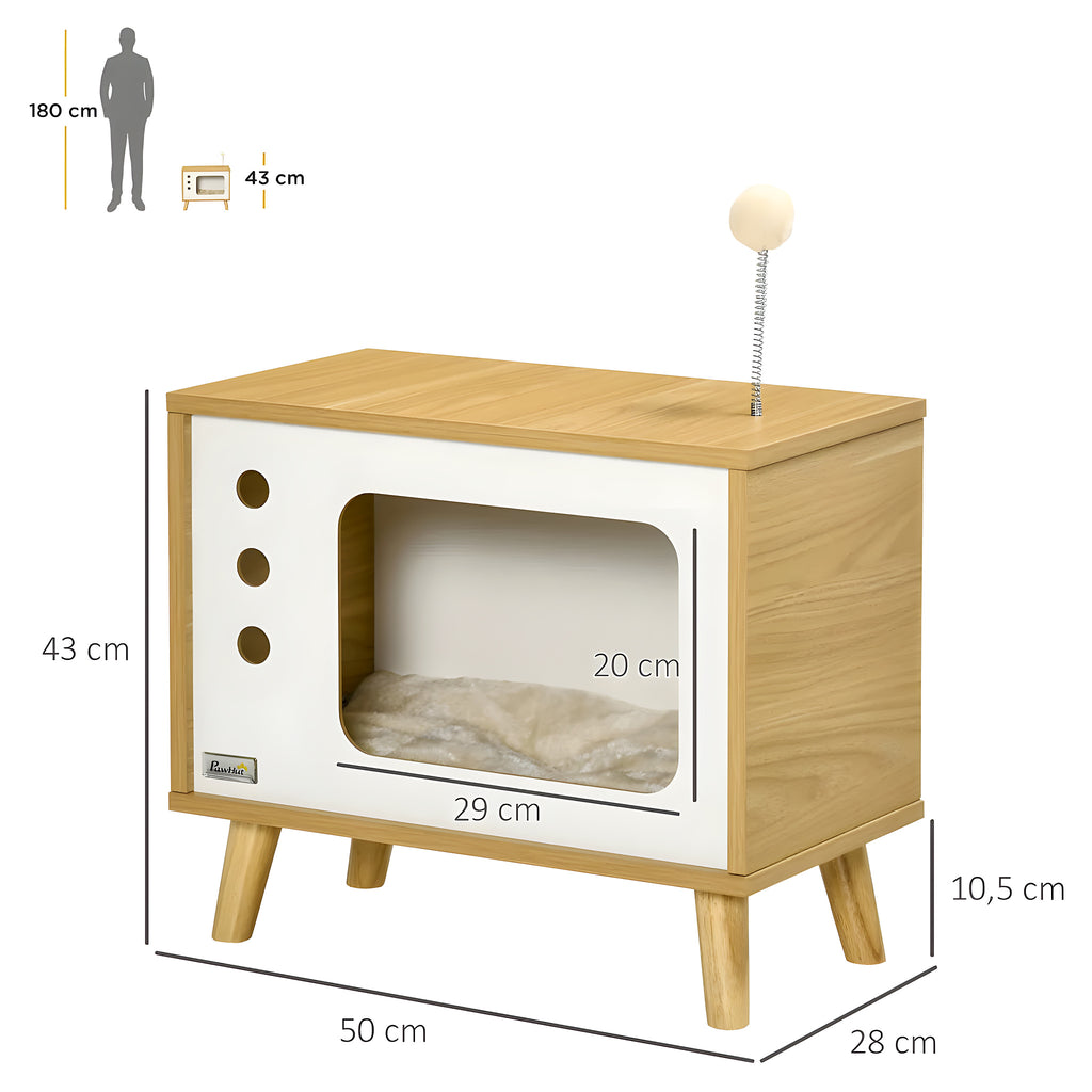 Niche télé vintage pour chat
