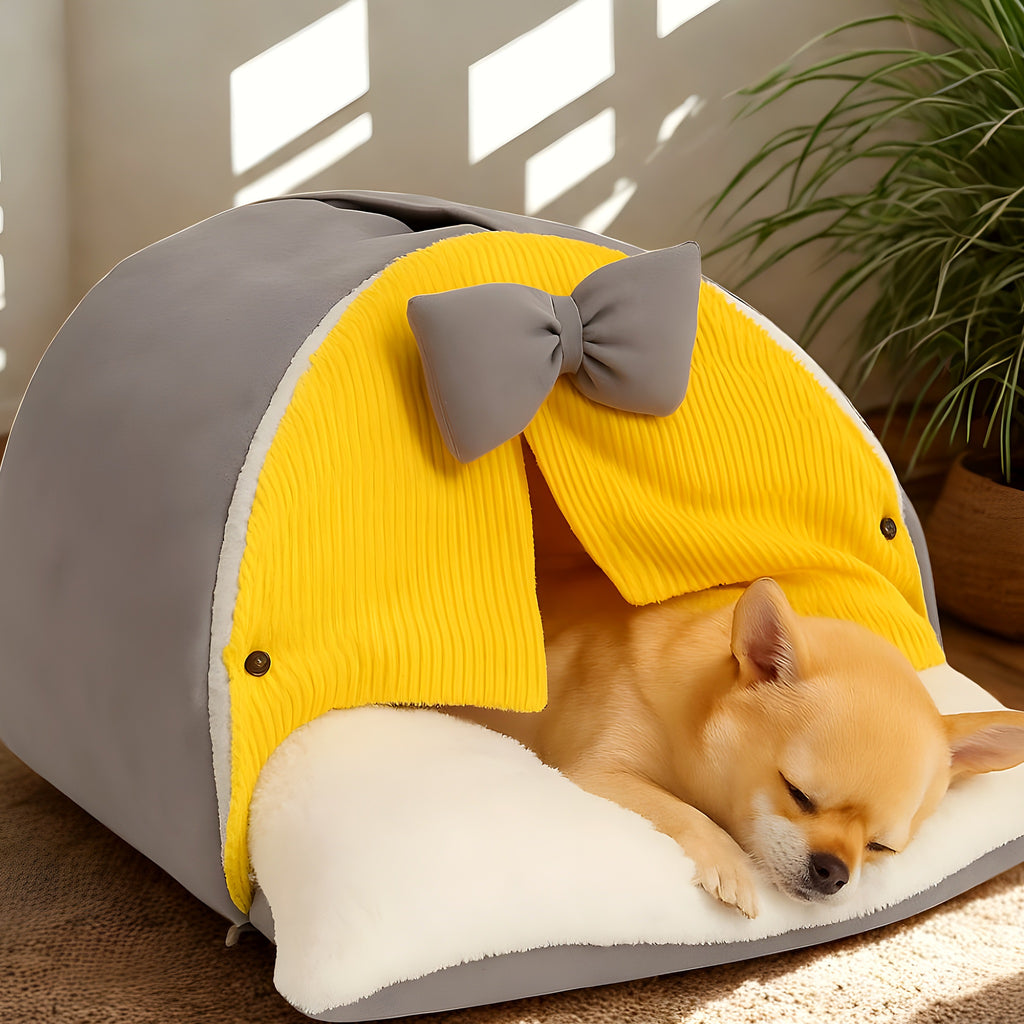 Niche tente coupe-vent pour petit chien frileux