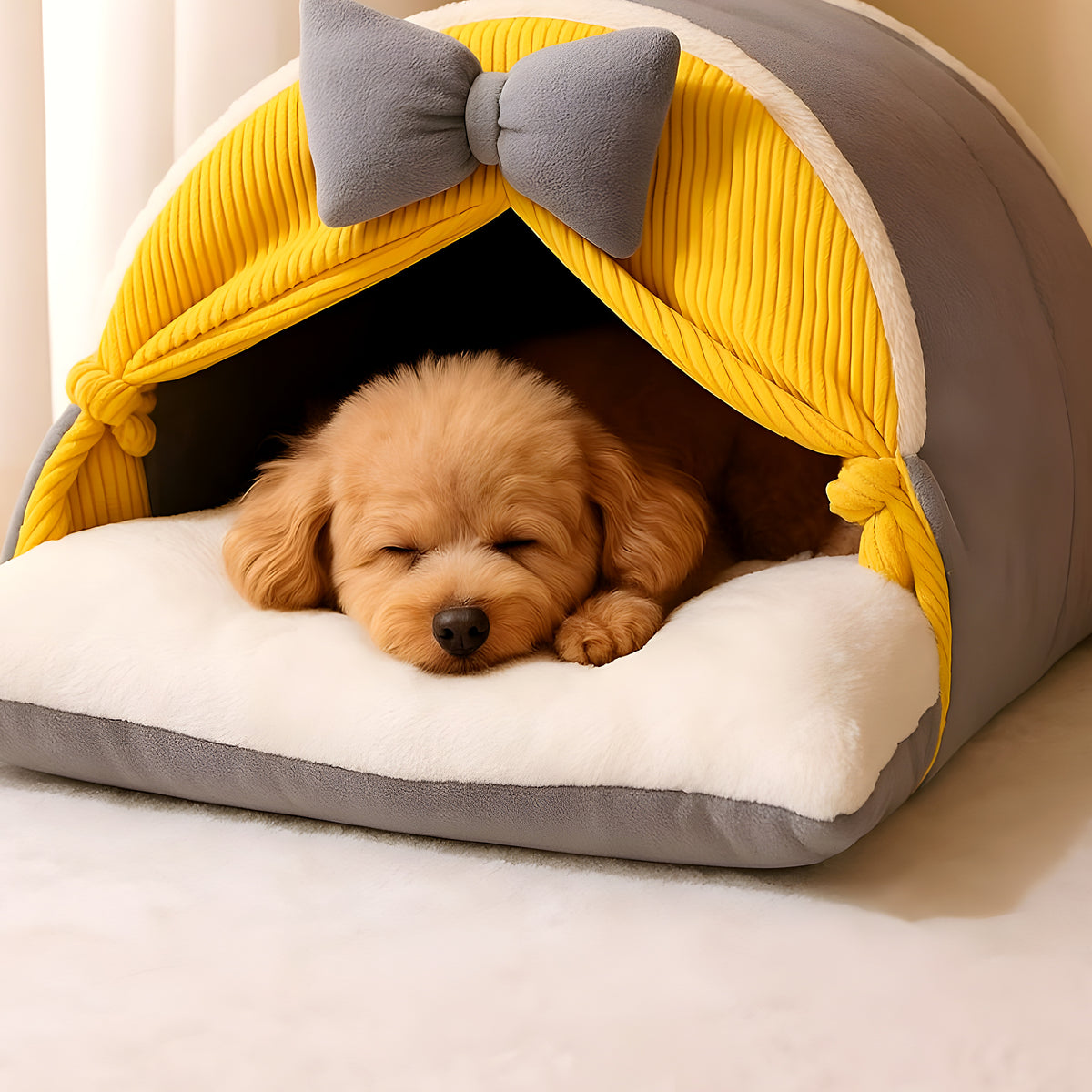 Niche tente coupe-vent pour petit chien frileux