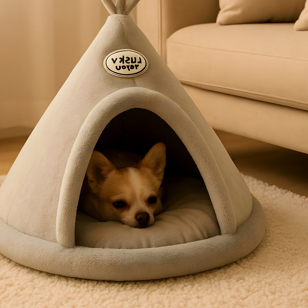 Niche tipi 100 % coton résistante aux griffures