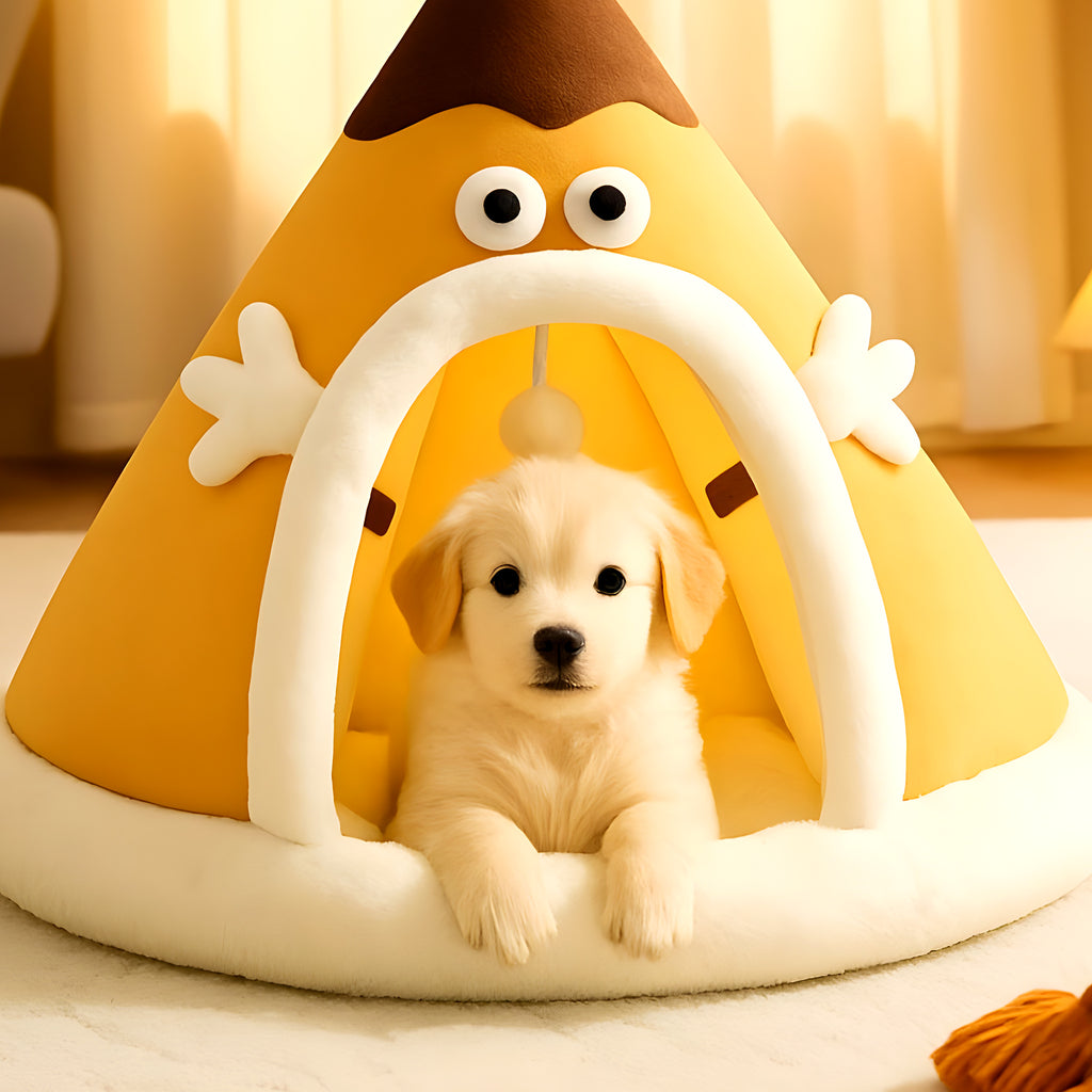Niche tipi en coton pour petit chien, 3 coloris
