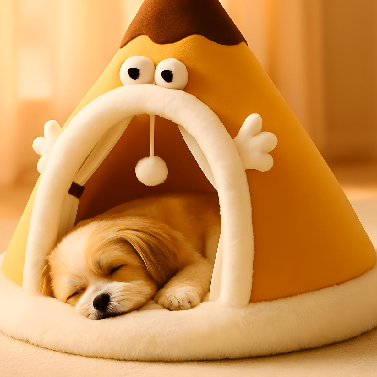 Niche tipi en coton pour petit chien, 3 coloris