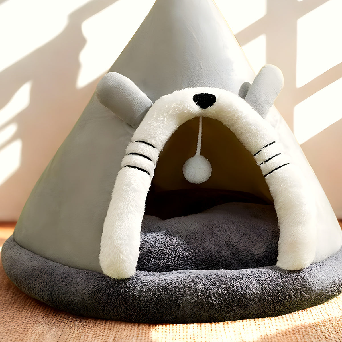 Niche tipi en coton pour petit chien, 3 coloris