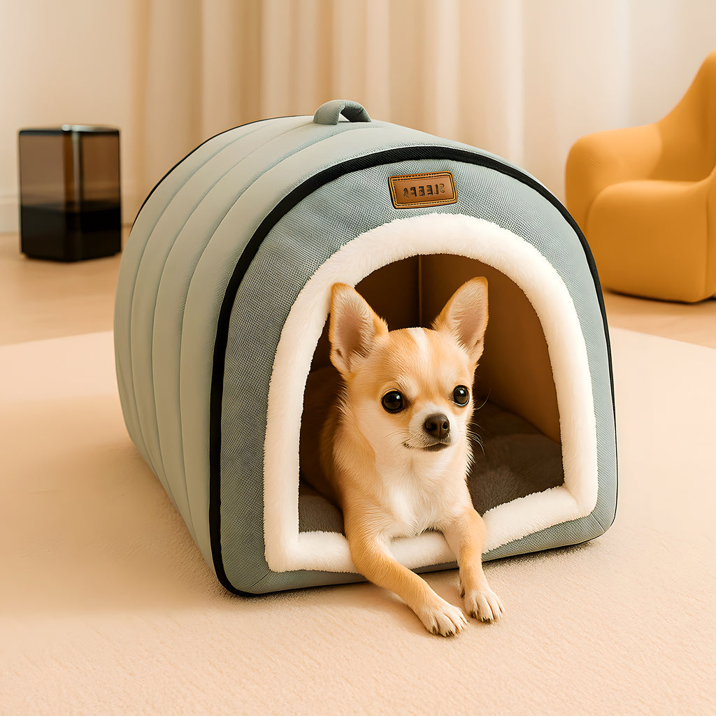 Niche transformable en panier 4 saisons pour petit chien