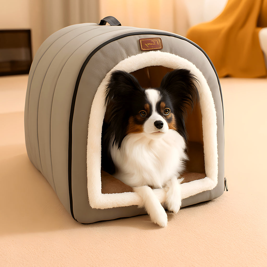 Niche transformable en panier 4 saisons pour petit chien