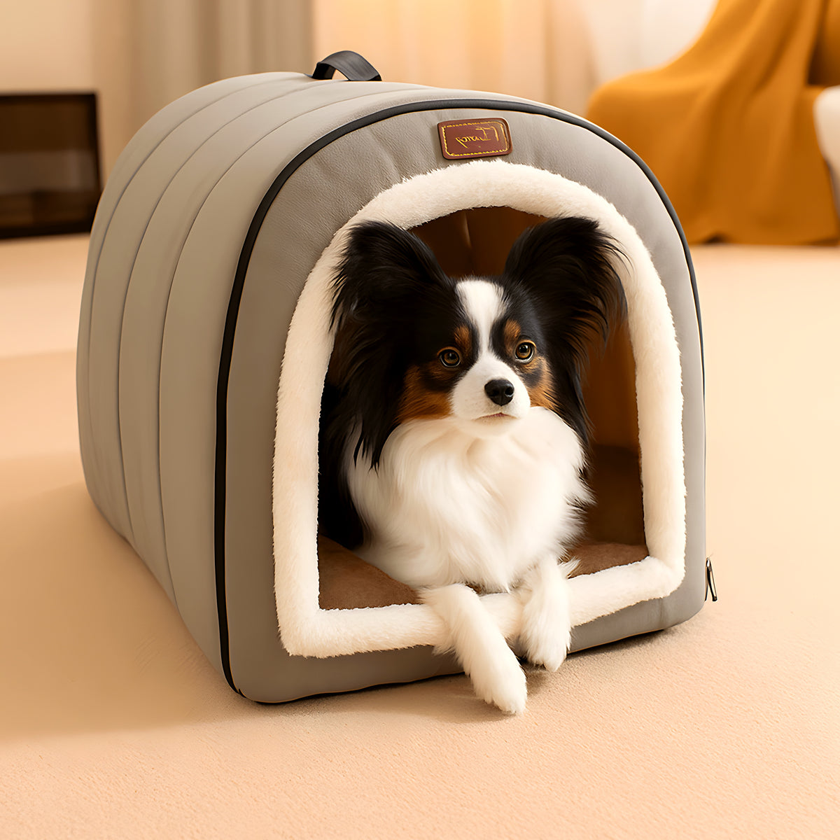 Niche transformable en panier 4 saisons pour petit chien