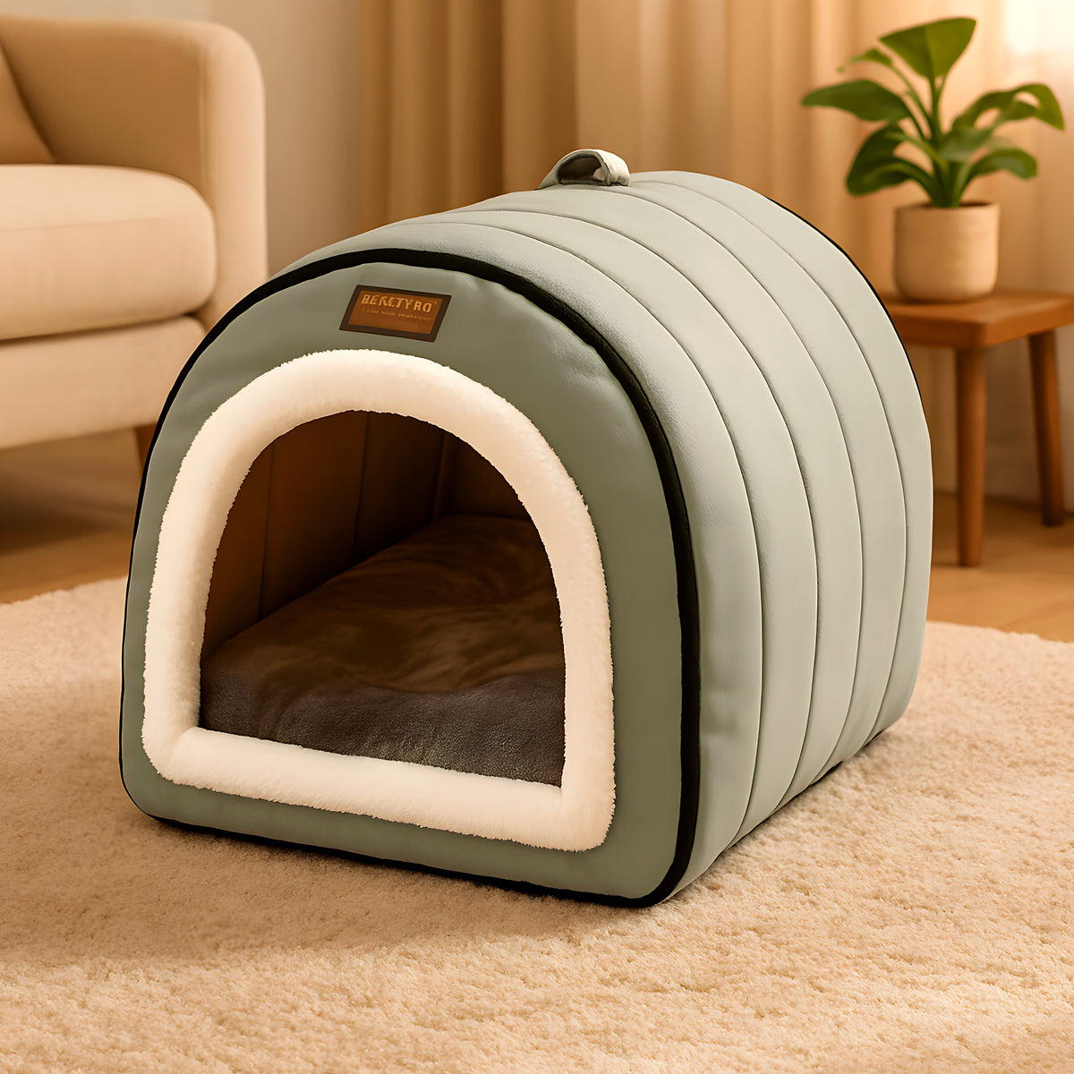 Niche transformable en panier 4 saisons pour petit chien