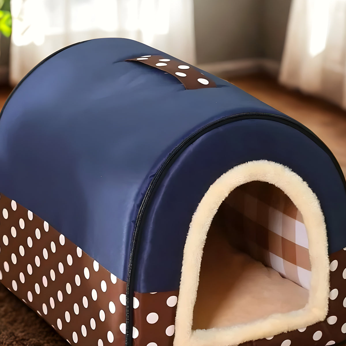 Niche transformable en panier pour mini chien