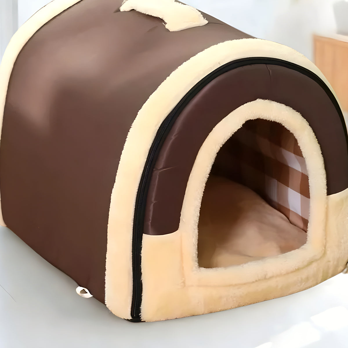Niche transformable en panier pour mini chien