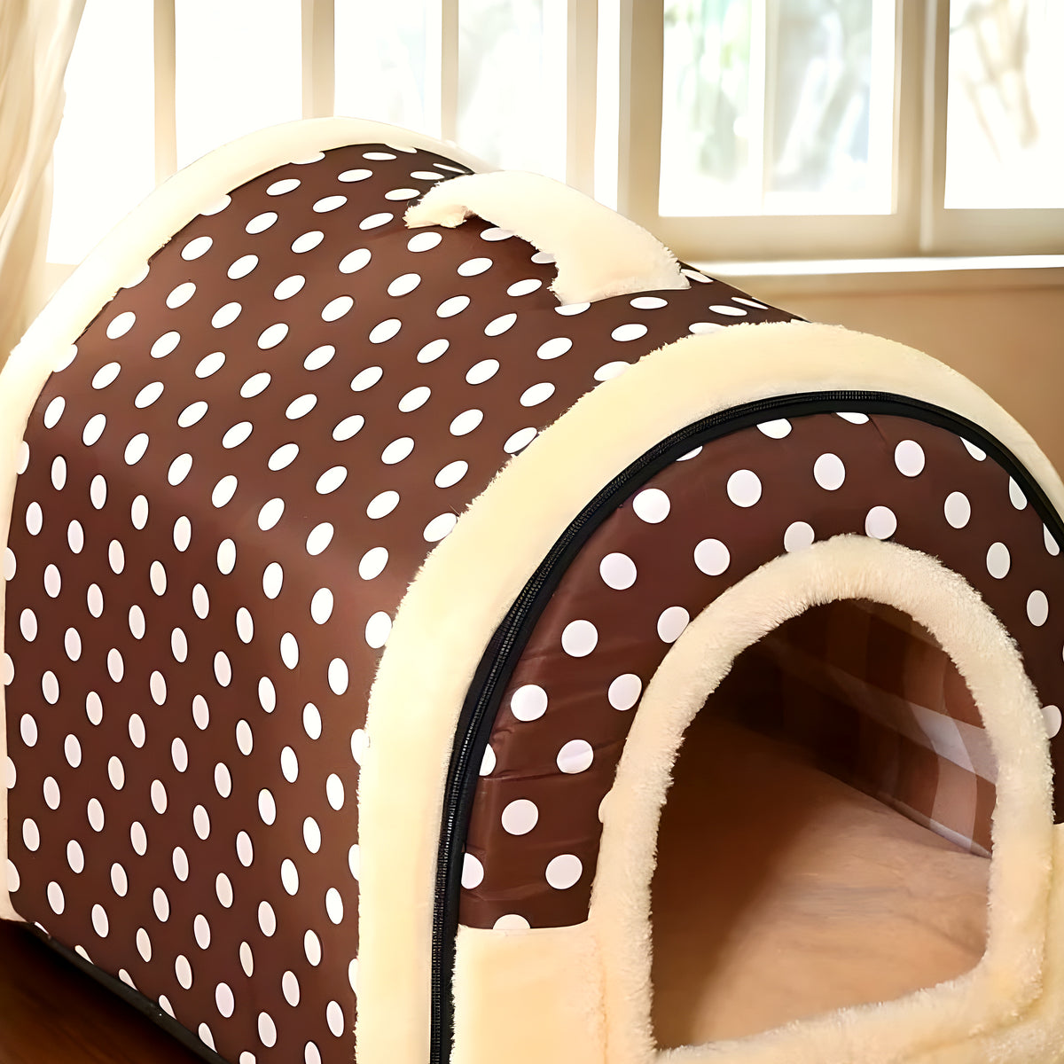 Niche transformable en panier pour mini chien
