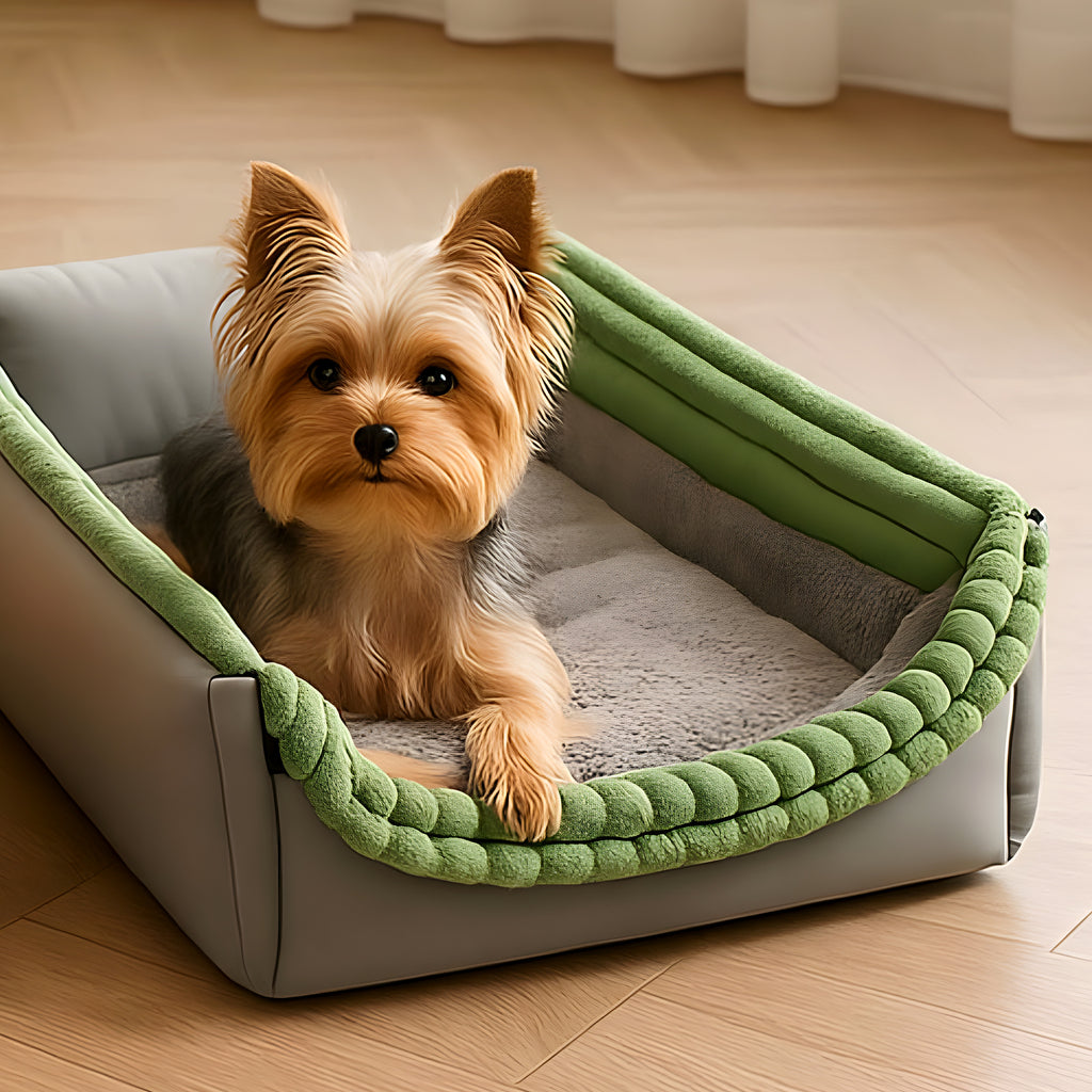 Niche transportable bordée de peluche anti-odeurs